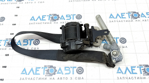 Driver's seat belt Nissan Rogue Sport 17-19 black, with tensioner, for dry cleaning, rust