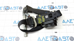 Passenger seat belt Nissan Rogue Sport 17-19 black, with tensioner, for dry cleaning