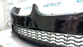 Front bumper complete BMW 7 G11 G12 16-19 with parking sensors, wiring and PMA, without washers, M-Sport, black, dented, scratches, broken fasteners, painted, worn