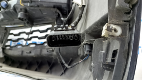 Front bumper complete BMW 7 G11 G12 16-19 with parking sensors, wiring and PMA, without washers, M-Sport, black, dented, scratches, broken fasteners, painted, worn