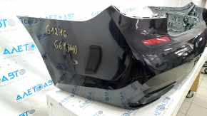 Rear bumper complete BMW 7 G11 G12 16-19 with parking sensors, wiring, frame and fasteners, with tips, under PMA, M-Sport, black, painted, scuffs, cracks, broken fasteners