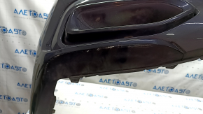 Rear bumper complete BMW 7 G11 G12 16-19 with parking sensors, wiring, frame and fasteners, with tips, under PMA, M-Sport, black, painted, scuffs, cracks, broken fasteners