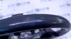 Steering wheel naked Infiniti Q50 14-15 leather black with heating, without buttons, cracked, scratches