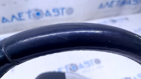 Steering wheel naked Infiniti Q50 14-15 leather black with heating, without buttons, cracked, scratches
