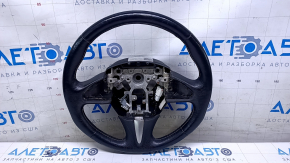 Steering wheel naked Infiniti Q50 14-15 leather black with heating, without buttons, cracked, scratches