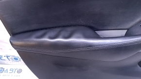 Door trim card front left Mazda 6 13-15 Sport black with black insert leather, armrest black leather, dents, bumps, scratches, armrest for re-upholstery