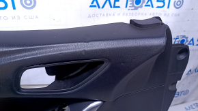 Door trim card front left Mazda 6 13-15 Sport black with black insert leather, armrest black leather, dents, bumps, scratches, armrest for re-upholstery