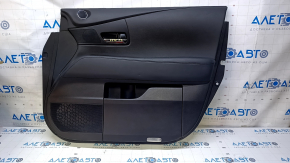 Door trim card front right Lexus RX350 RX450h 10-15 black with black insert leather, armrest black leather, scuffs, bumps, scratches, abrasions