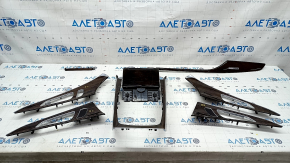 Set of interior trims under the tree Audi A6 C7 12-18 gray-brown, scratches