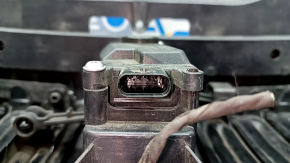 Radiator grill assembly BMW 7 G11 G12 16-19 M-Sport, with radiator deflector blinds, with motor, under camera, chrome, sand, scuffs, broken mount, non-original camera