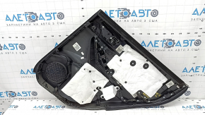 Door trim card rear left Subaru Forester 19- SK black with gray insert cloth, armrest gray leather, dry cleanable, scratches