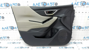 Door trim card front left Subaru Forester 19- SK black with gray insert cloth, armrest leather gray, dry-cleanable, worn