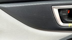 Door trim card front left Subaru Forester 19- SK black with gray insert cloth, armrest leather gray, dry-cleanable, worn