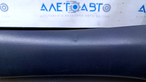 Door trim card front left Mitsubishi Outlander 14-21 black with black insert cloth, armrest black cloth, molding gray under carbon structure, dents, pokes, scratches, abrasions