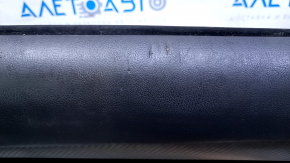 Door trim card front left Mitsubishi Outlander 14-21 black with black insert cloth, armrest black cloth, molding gray under carbon structure, dents, pokes, scratches, abrasions, under chemical