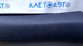 Door trim card front left Mitsubishi Outlander 14-21 black with black insert cloth, armrest black cloth, molding gray under carbon structure, dents, scratches, abrasions