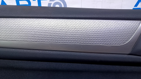 Door trim card front left Subaru Outback 15-19 black with black insert cloth, armrest black leather, gray molding structure, handle chrome, scratches, abrasions, butt, for dry cleaning