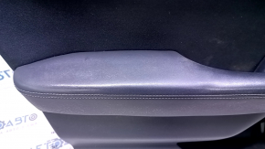 Door trim card front left Subaru Outback 15-19 black with black insert cloth, armrest black leather, gray molding structure, handle chrome, scratches, abrasions, butt, for dry cleaning