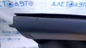 Door trim card front left Subaru Outback 15-19 black with black insert cloth, armrest black leather, gray molding structure, handle black matte, scratches, abrasions, scuffs, dents