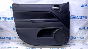 Door trim card front left Jeep Patriot 11-17 black with black insert leather, armrest rubber, scuffs, scratches, scuffs