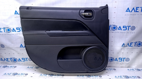 Door trim card front left Jeep Patriot 11-17 black with black insert leather, armrest rubber, scuffs, scratches