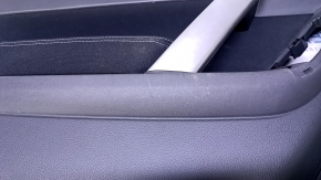 Door trim card front left Subaru Forester 14-18 SJ black with black insert cloth, armrest black cloth, scratches, abrasions