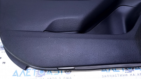 Door trim card front left Subaru Forester 14-18 SJ black with black insert cloth, armrest black cloth, scratches, abrasions