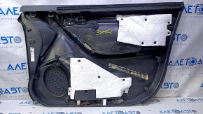 Door trim card front left Subaru Forester 14-18 SJ black with black insert cloth, armrest black cloth, scratches, abrasions
