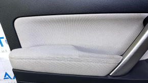 Door trim card front left Subaru Forester 14-18 SJ black with gray insert cloth, armrest gray cloth, scratches, abrasions, for dry cleaning