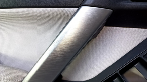 Door trim card front left Subaru Forester 14-18 SJ black with gray insert cloth, armrest gray cloth, scratches, abrasions, for dry cleaning