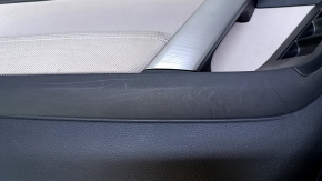 Door trim card front left Subaru Forester 14-18 SJ black with gray insert cloth, armrest gray cloth, scratches, abrasions, for dry cleaning
