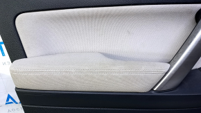 Door trim card front left Subaru Forester 14-18 SJ black with gray insert cloth, armrest gray cloth, scratches, scuffs, abrasions, for dry cleaning