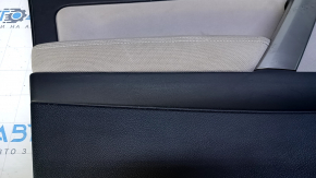Door trim card front left Subaru Forester 14-18 SJ black with gray insert cloth, armrest gray cloth, scratches, scuffs, abrasions, for dry cleaning