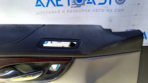 Door trim card front left Cadillac ATS 13- black with beige insert leather, armrest black leather, molding under dark wood gloss, BOSE, under seat memory, bumps, scratches, for dry cleaning