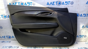 Door trim card front left Cadillac ATS 13- black with black insert leather, armrest black leather, molding black gloss, BOSE, for seat memory, scratches, bumps, broken fastener. scuffs, worn