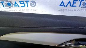 Door trim card front left Cadillac ATS 13- black with black insert leather, armrest black leather, molding gray structure, BOSE, for seat memory, scratches, bumps, dents, abrasions, sand