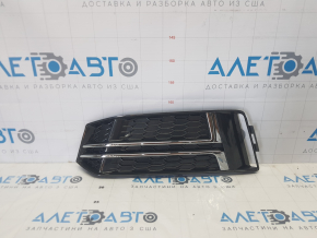 Front bumper grille left Audi A4 B9 17-19 S-line without radar light chrome