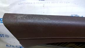 Door trim card front left Cadillac ATS 13- brown with gray insert leather, armrest brown leather, molding under wood gloss, under seat memory, BOSE, cracks on leather, scratches, abrasions,
