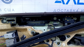 Door trim card front left Cadillac ATS 13- brown with gray insert leather, armrest brown leather, molding under wood gloss, under seat memory, BOSE, cracks on leather, scratches, abrasions,