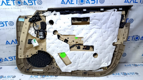 Door trim card front left Cadillac CTS 14 - beige with beige insert leather, armrest beige leather, molding under the tree brown gloss, seat memory, BOSE, scuffs, dents, bumps, for dry cleaning