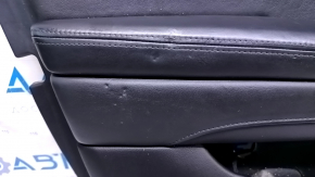 Door trim card front left Cadillac CTS 14- black with black leather insert, armrest black leather, molding dark wood gloss, BOSE, for seat memory, bumps, dents, scratches, scuffs, from