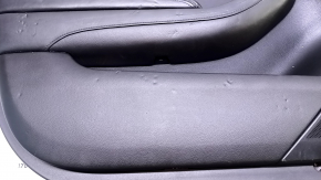 Door trim card front left Cadillac CTS 14- black with black leather insert, armrest black leather, molding dark wood gloss, BOSE, for seat memory, bumps, dents, scratches, scuffs, from