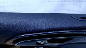 Door trim card front left Chrysler 200 15-17 black with black insert leather, armrest black leather, molding under the tree black gloss, dents, bumps, abrasions, scratches