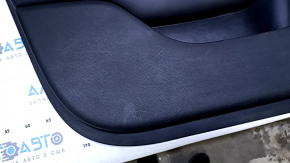 Door trim card front left Chrysler 200 15-17 black with black insert leather, armrest black leather, molding under the tree black gloss, dents, bumps, abrasions, scratches