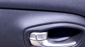 Door trim card front left Jeep Renegade 15- black with black insert cloth, armrest cloth, scratches, nicks