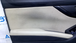 Door trim card front left Subaru Impreza 17- GK black with gray insert cloth, armrest gray leather, molding carbon, scratches, nicks, pokes, abrasions, for dry cleaning, used