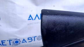 Door trim card front left Jeep Cherokee KL 19 - black with black insert leather, armrest black leather with red stitching, molding dark wood, dent, scuff, abrasions, scratches Used orig