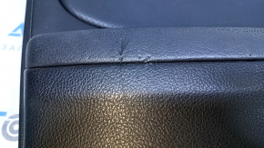 Door trim card front left Subaru XV Crosstrek 13-17 black with black insert leather, armrest black rubber, scratches, dent, scuff, broken fastening, butt, used