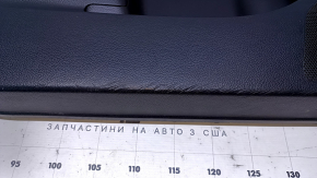 Door trim card front left Subaru XV Crosstrek 13-17 black with black insert leather, armrest black rubber, scratches, dent, scuff, broken fastening, butt, used