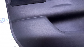 Door trim card front left Mitsubishi Outlander Sport ASX 13-17 black with black insert cloth, armrest black cloth, molding chrome, scratches, abrasions, scuffs Used